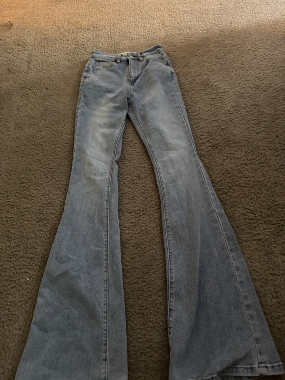 Fashion Nova Light Wash Flare Jeans